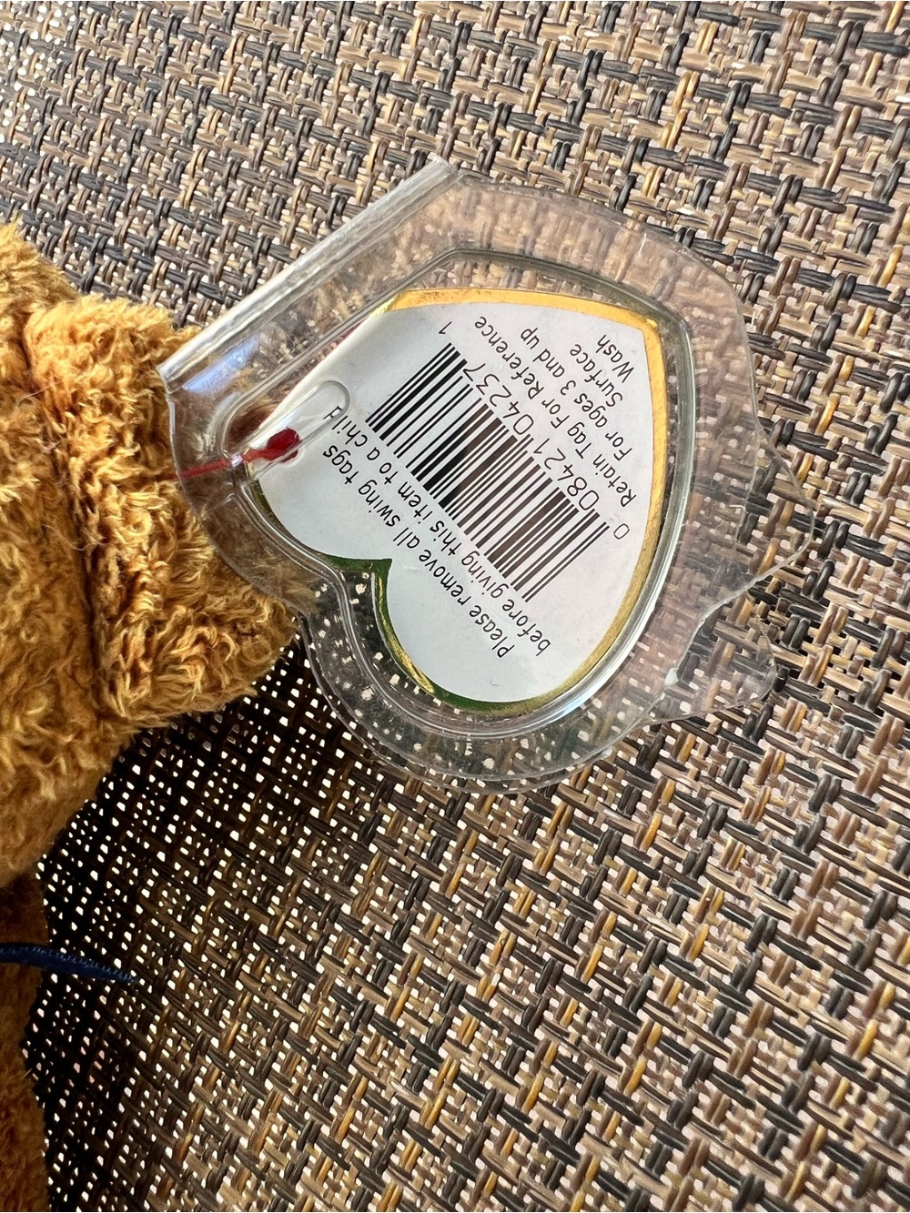 Ty Brown Teddy Bear Plush with Heart Tag - Picture 7 of 7
